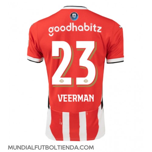 Camiseta PSV Eindhoven Joey Veerman #23 Primera Equipación Replica 2024-25 mangas cortas